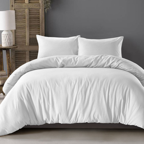 Fresh & Co Hotel Deep Embossed - Wit 2-persoons (200 x 200/220 cm + 2 kussenslopen) Dekbedovertrek