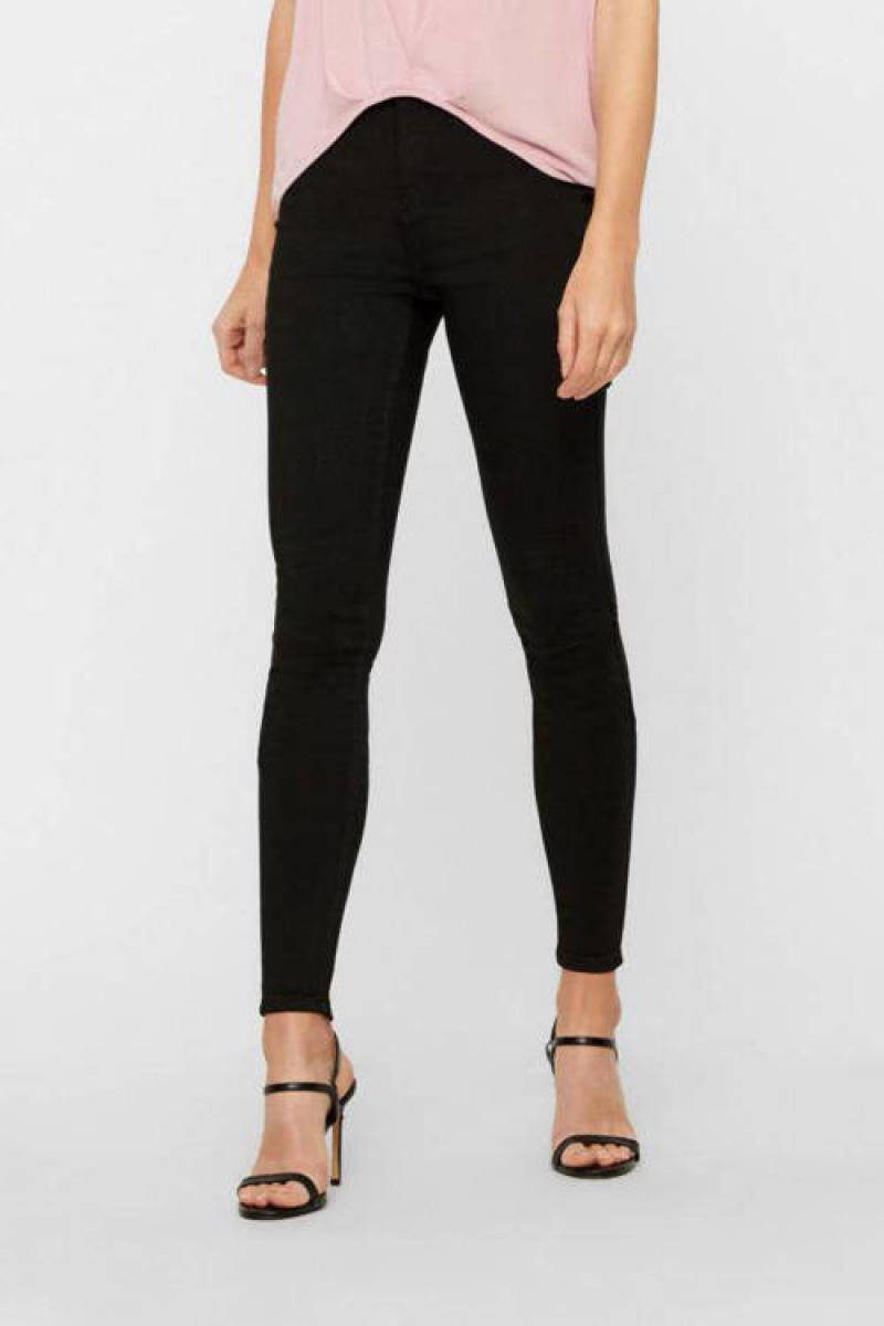 VERO MODA high waist skinny jeans VMSOPHIA stay black