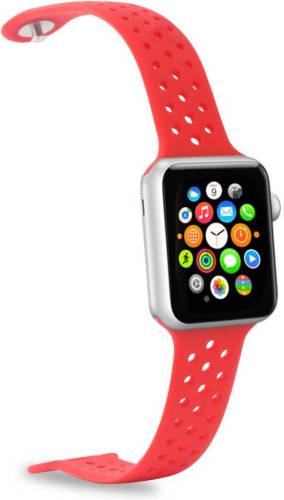 Merkloos Horlogeband Voor Apple Smartwatch, Rood - Celly