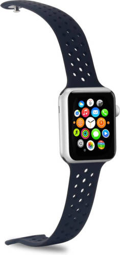 Merkloos Horlogeband Voor Apple Smartwatch, Zwart - Celly
