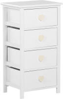 Beliani Zalan - Dressoir-wit-paulowniahout