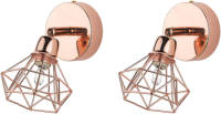 Beliani Erma - Wandlamp Set Van 2-koper-metaal