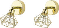 Beliani Erma - Wandlamp Set Van 2-goud-metaal