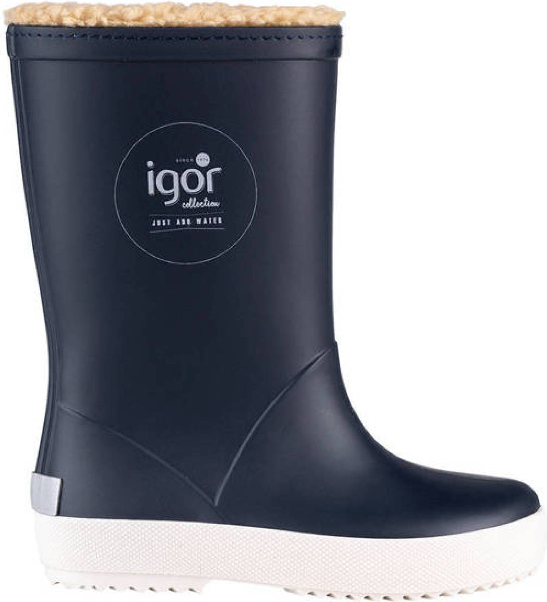 Igor gevoerde regenlaarzen blauw kids