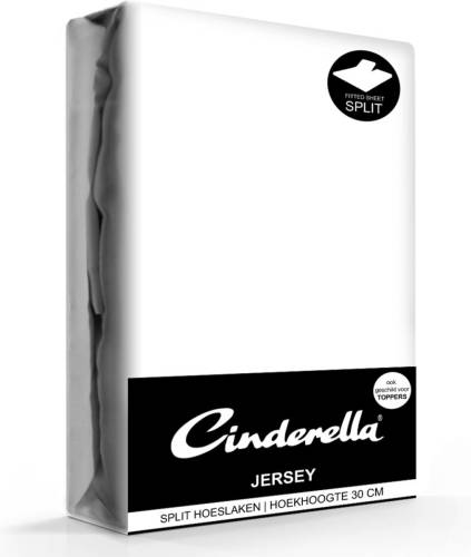 Cinderella jersey splithoeslaken topmatras wit