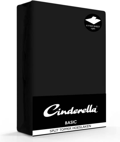Cinderella katoenen splithoeslaken topmatras zwart