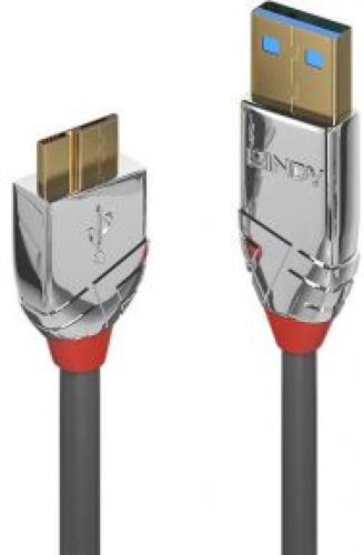 LINDY 36656 0.5m USB A Micro-USB B Mannelijk Mannelijk Grijs USB-kabel