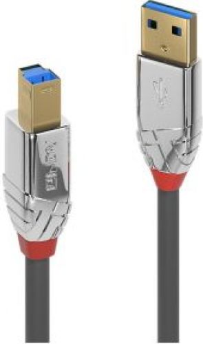 LINDY 36662 2m USB A USB B Mannelijk Vrouwelijk Grijs USB-kabel