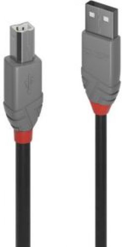 LINDY 36672 1m USB A USB B Mannelijk Mannelijk Zwart USB-kabel