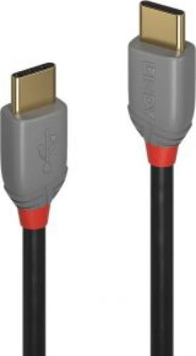 LINDY 36873 3m USB C USB C Mannelijk Mannelijk Zwart, Grijs USB-kabel