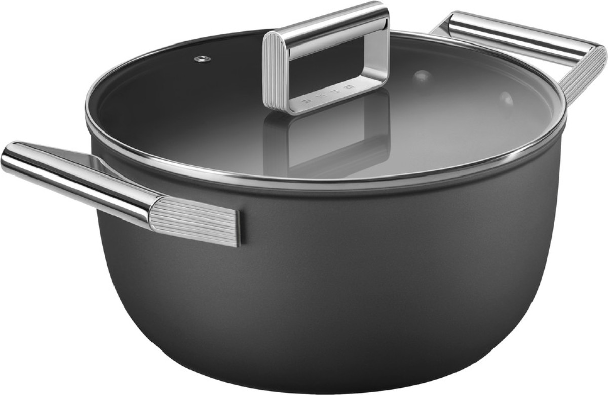 SMEG Kookpan 24 cm Zwart