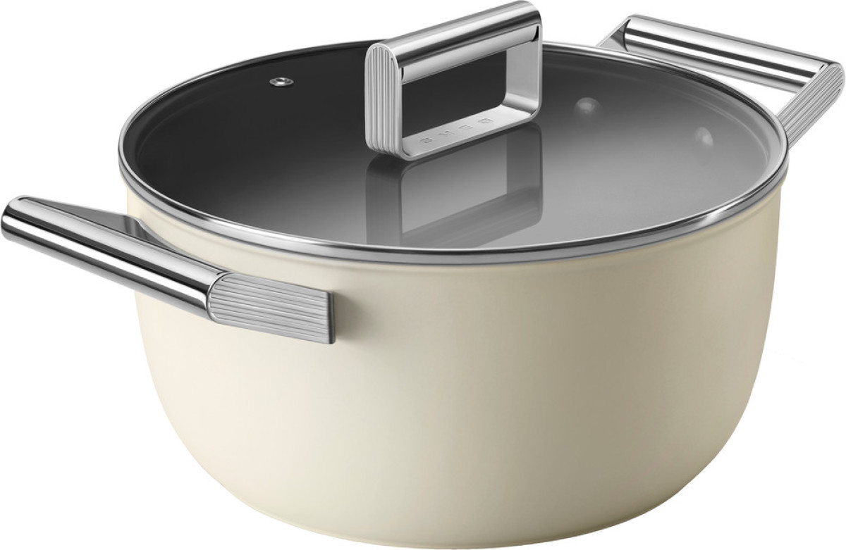 SMEG Kookpan 24 cm Crème