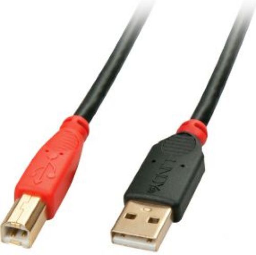 LINDY USB A/USB B 15m 15m USB A USB B Zwart, Rood