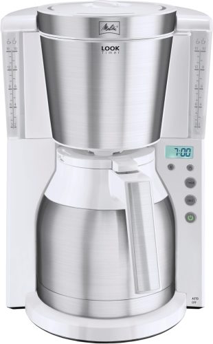 Melitta filterkoffieapparaat Look IV Therm Timer 1011-15 wit/edelstaal, 1,1 l
