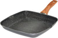 Stoneline grillpan Back to Nature Ø 28 cm, 2 schenktuiten, inductie