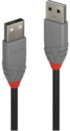 LINDY 36691 USB-kabel 0,5 m USB A Mannelijk Zwart, Grijs