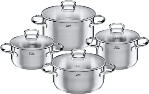 Silit pannenset Toscane met glazen deksel, inductie (set, 8-delig)