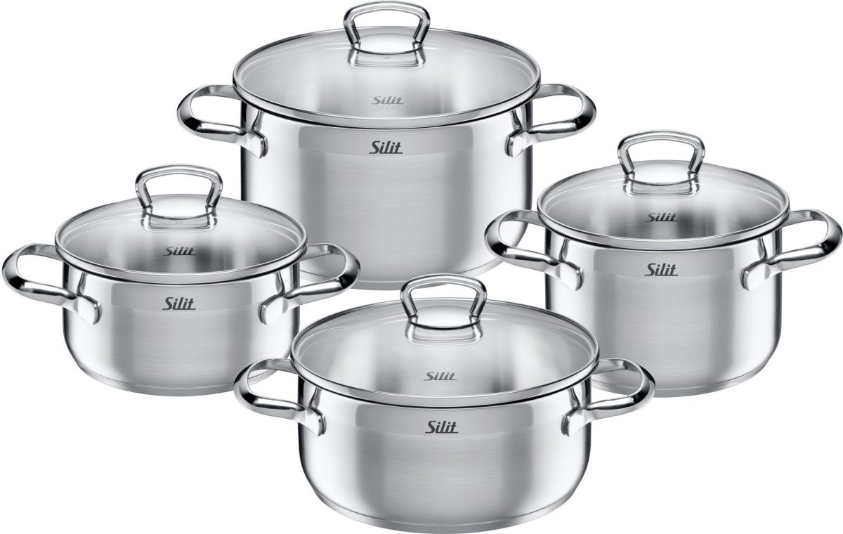 Silit pannenset Toscane met glazen deksel, inductie (set, 8-delig)