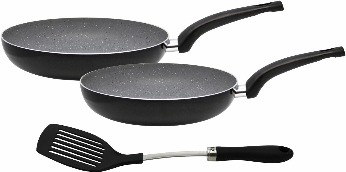 Elo - Meine Küche pannenset Dolomiet Inductie, inclusief spatel, ø 24,28 cm (set, 3-delig)