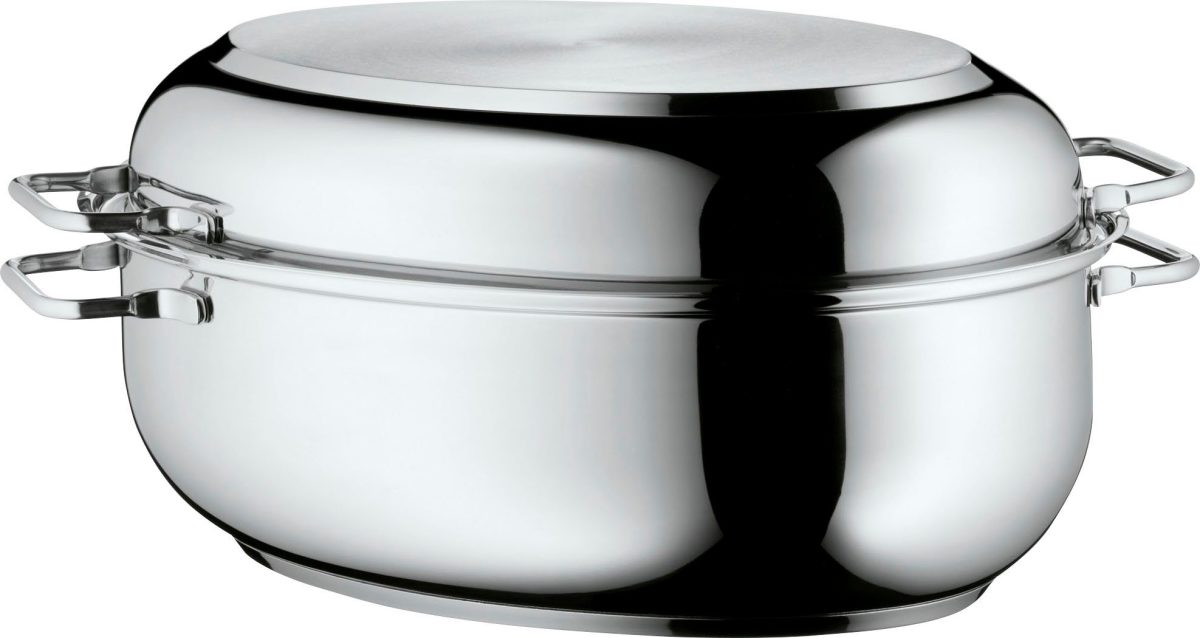 WMF braadpan Deksel als voor inductie geschikte bakpan te gebruiken, inclusief braadthermometer, 8,5 liter (1-delig)