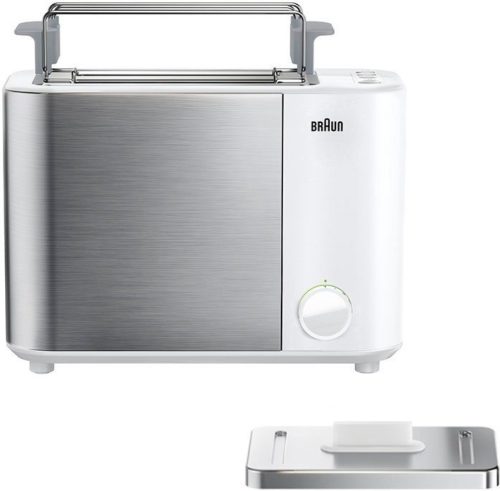 Braun toaster HT 5010.WH wit zilver ID Collection