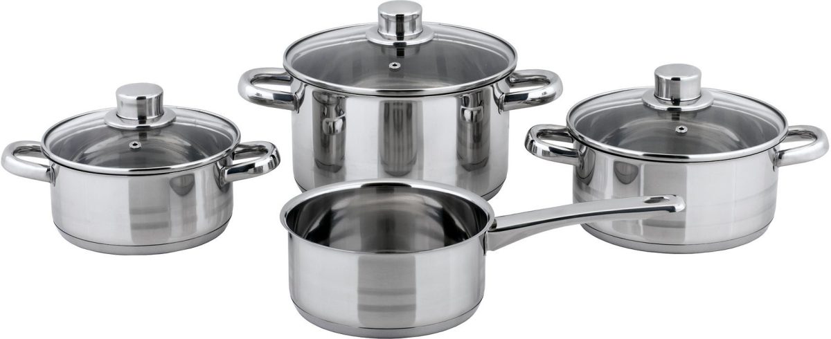 CS Koch-Systeme pannenset BELM met glazen deksel (set, 7-delig)