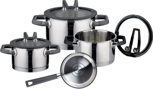 Elo Premium pannenset RONDELLO met geïntegreerd olie-doseersysteem, inductie (set, 7-delig)