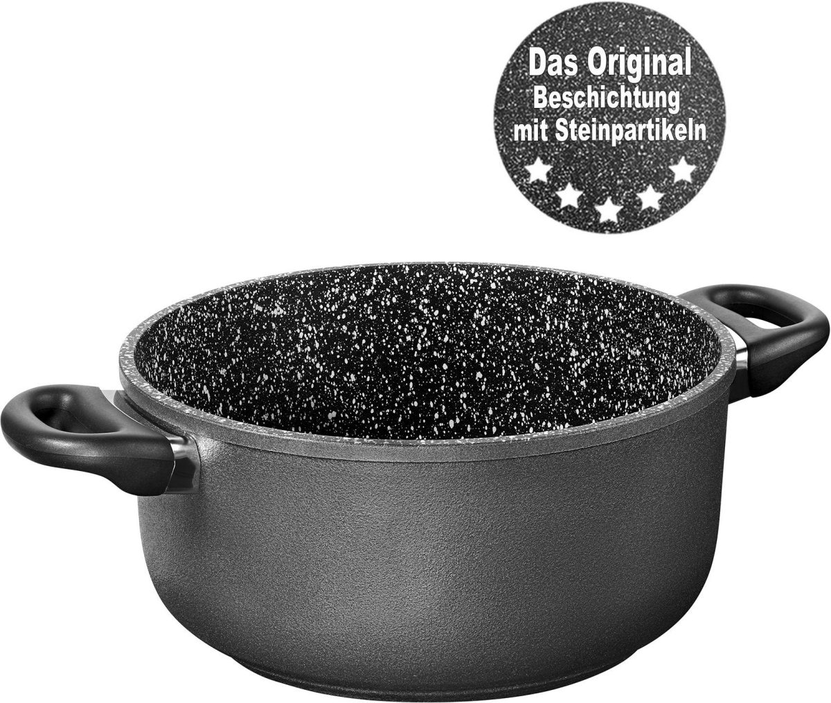 Stoneline kookpan Ø 24 cm, inductie, incl. Stoffen tas (1-delig)