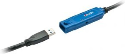 LINDY 43229 15m USB A USB A Mannelijk Mannelijk Zwart USB-kabel