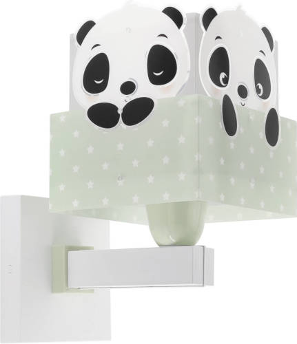 Dalber Wandlamp Panda 13,5 X 20 X 24 Cm E27 Groen/wit