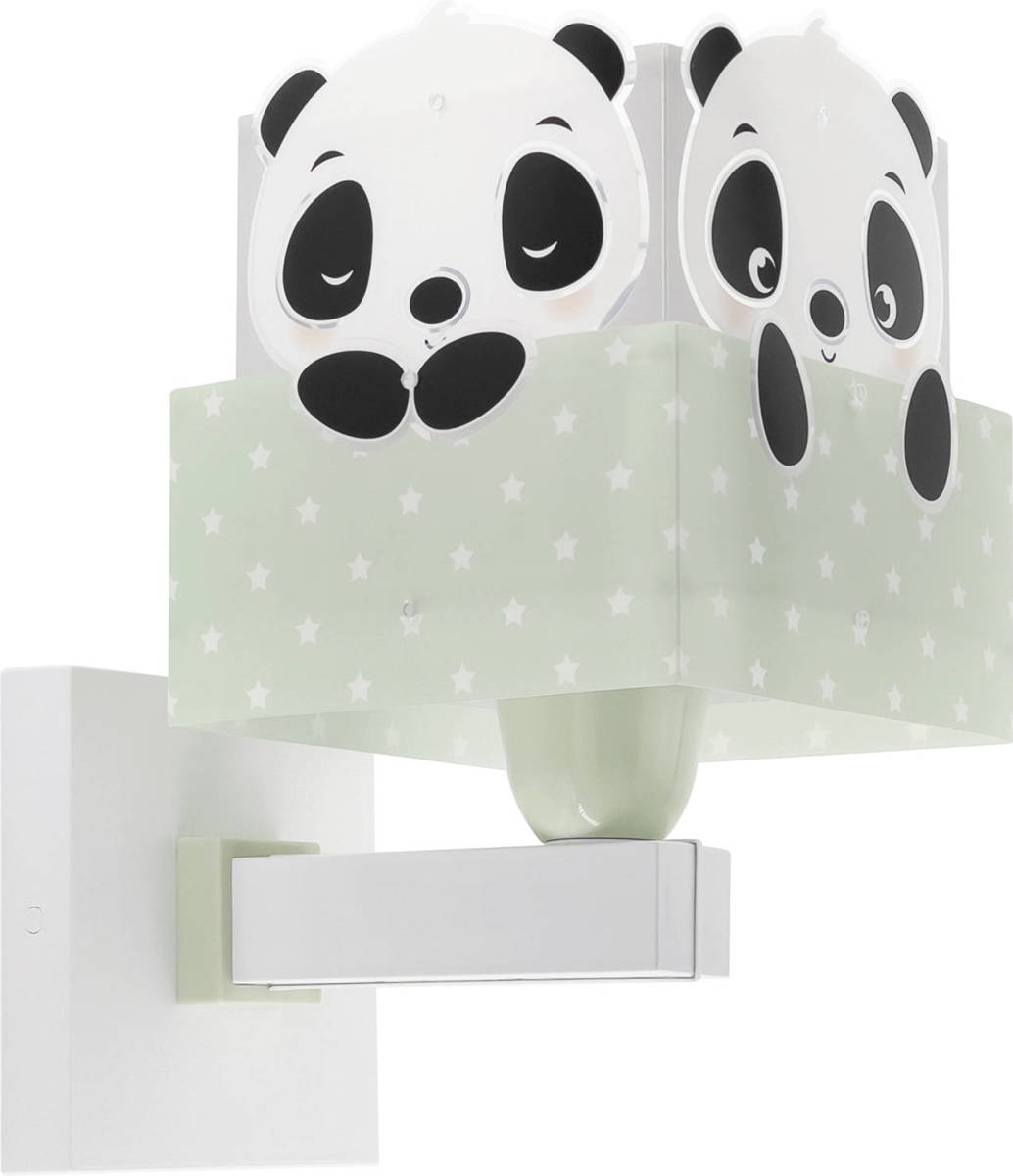 Dalber Wandlamp Panda 13,5 X 20 X 24 Cm E27 Groen/wit