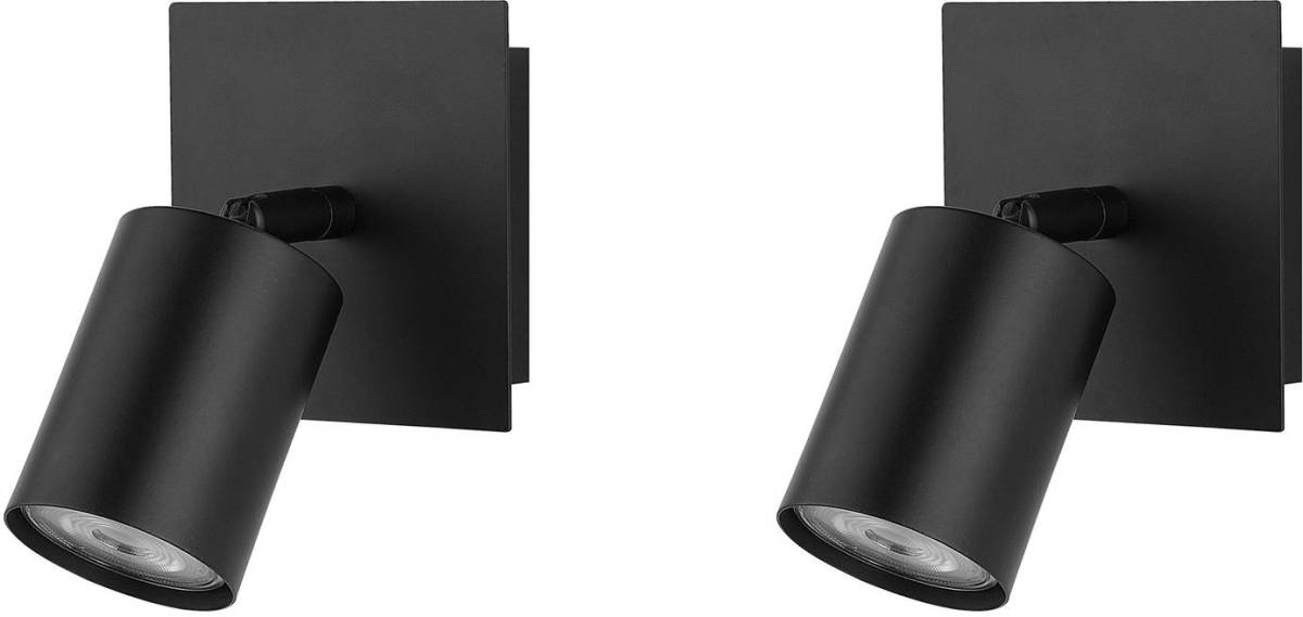 Beliani Tigris - Wandlamp Set Van 2-zwart-metaal