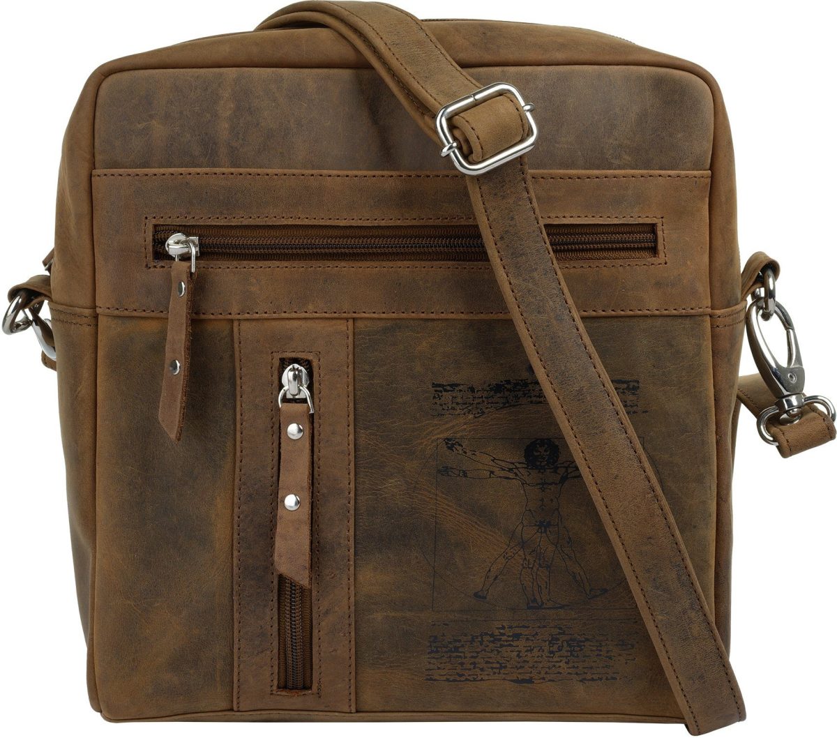 Landleder schoudertas VINTAGE-ANATOMY  (1-delig)