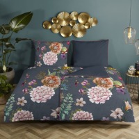 Descanso Dekbedovertrek PARMA 155x220 cm antracietkleurig