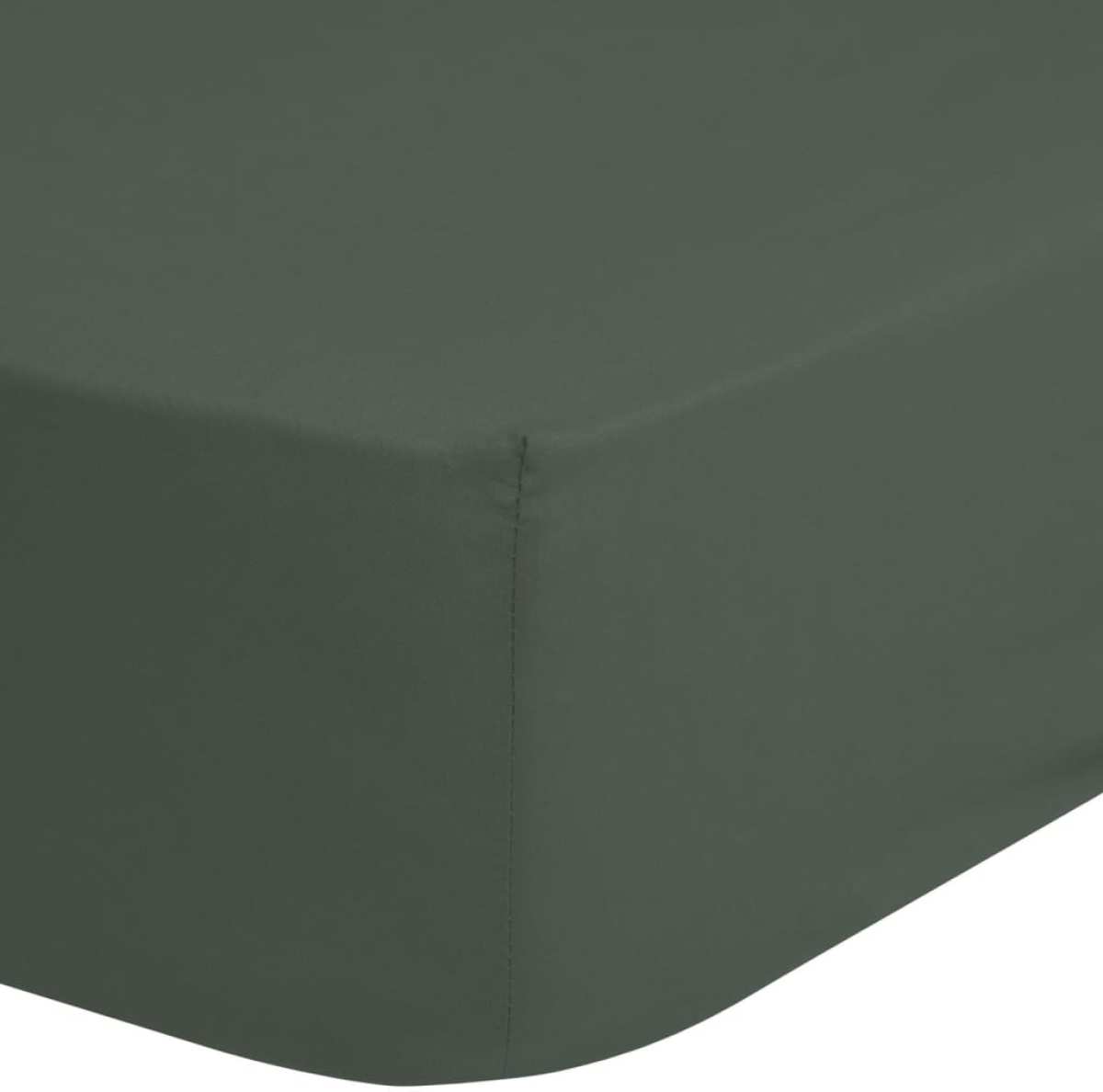 HIP Hoeslaken 90x200 cm donkerolijfgroen