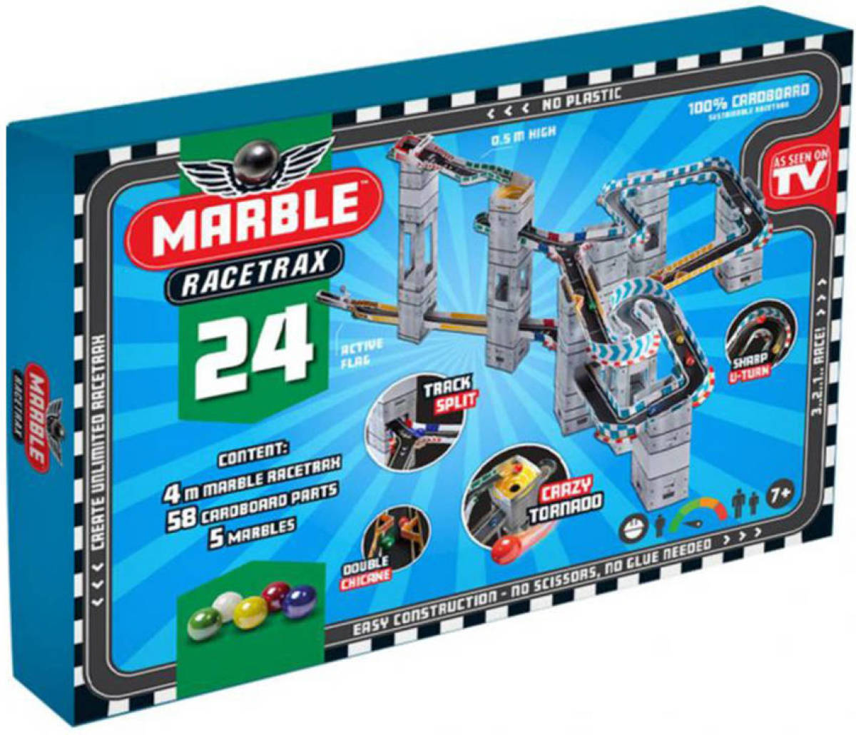 Marble RaceTrax Knikkerbaan startset 24 vellen 4 m