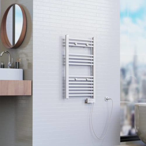 Eisl Badkamerradiator met timer 80x50x15 cm wit