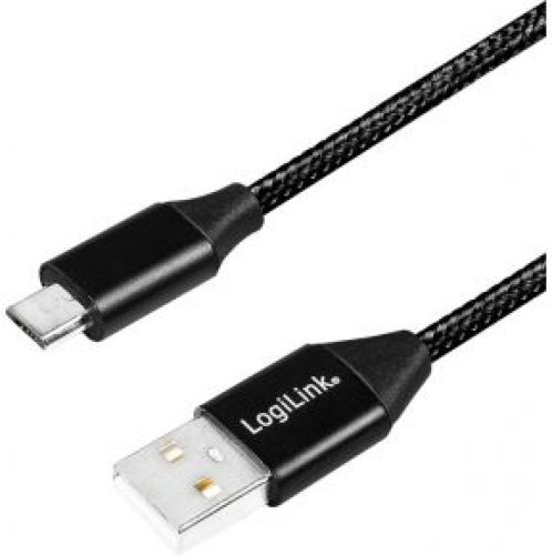 LogiLink CU0143 USB-kabel 0,3 m 2.0 USB A Micro-USB B Zwart