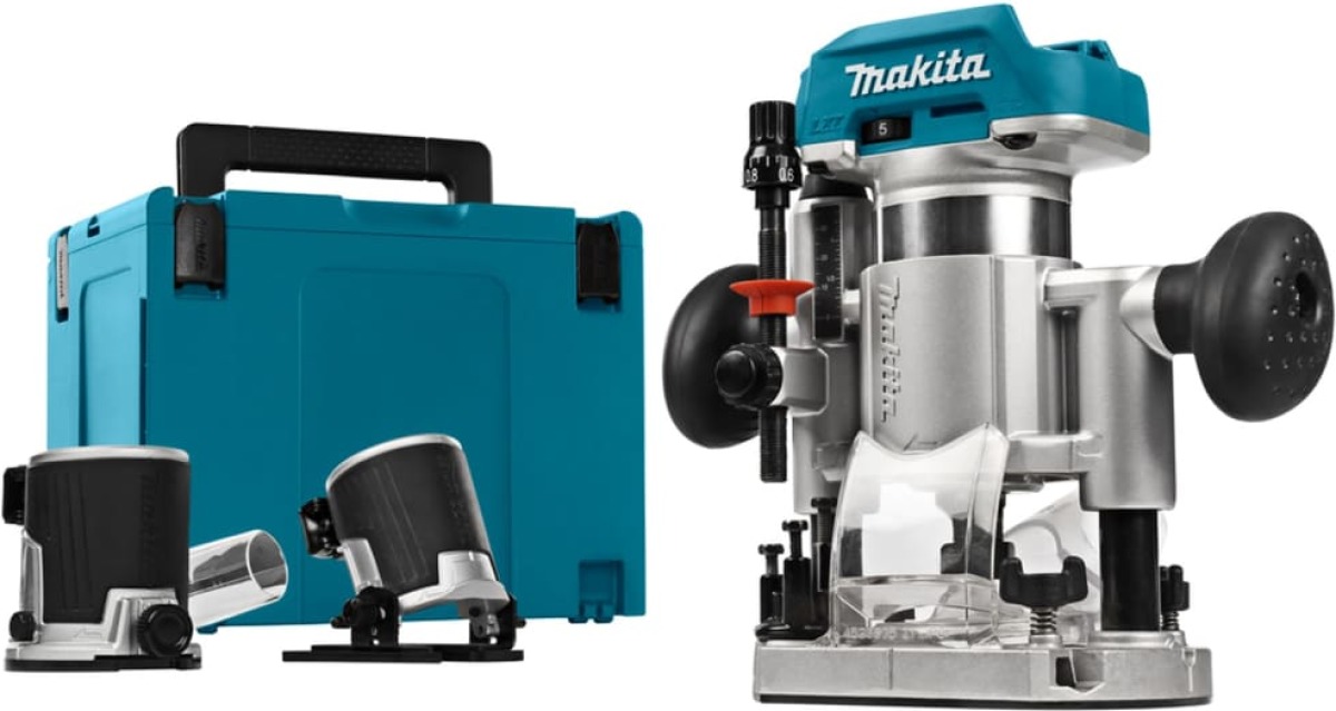 Makita Boven- en kantenfrees18 V blauw en zwart