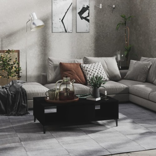 VidaXL Salontafel 103,5x60x35 cm spaanplaat zwart