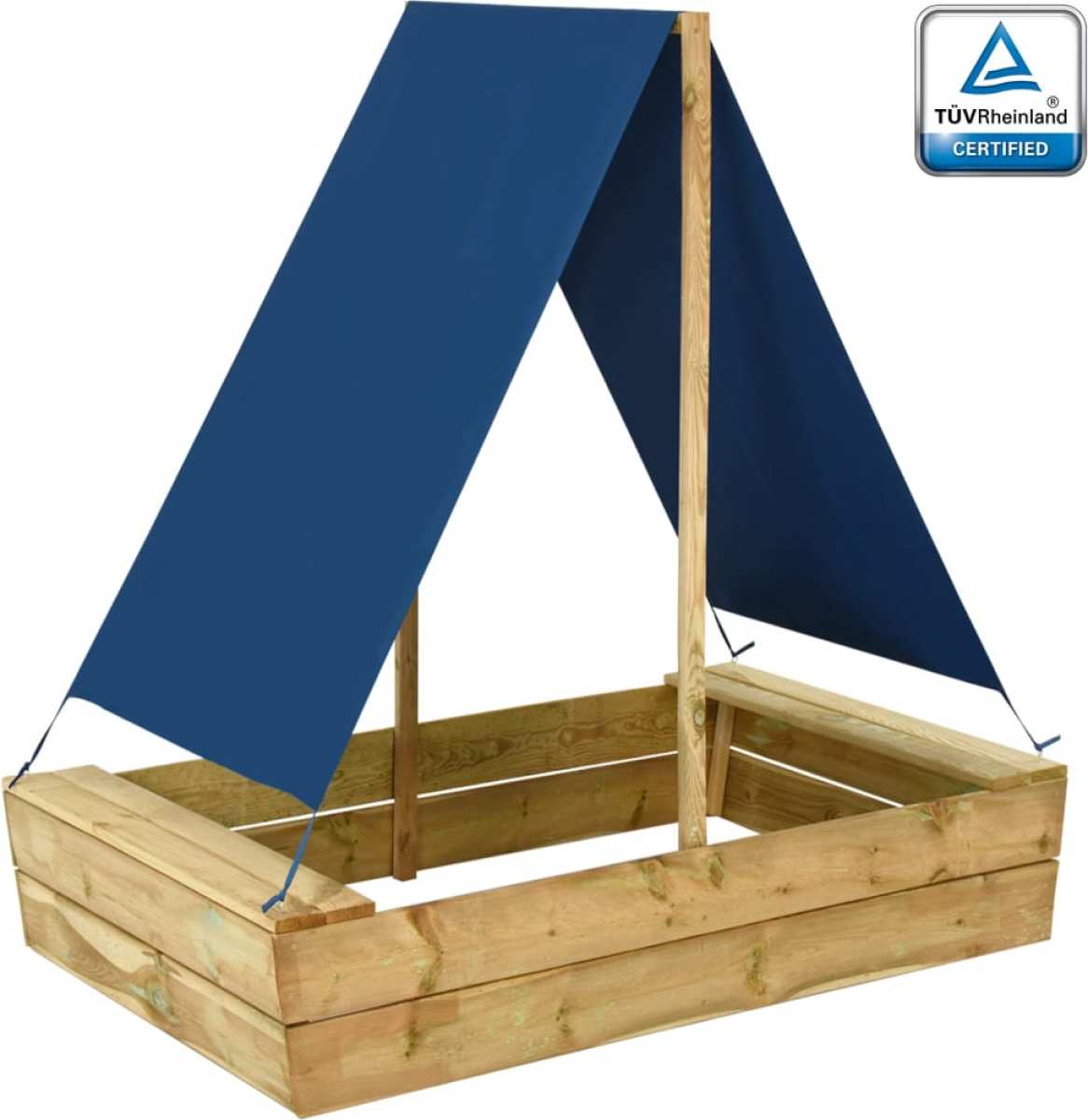 VidaXL Zandbak met dak 80x60x97,5 cm geïmpregneerd grenenhout