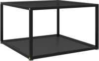 VidaXL Salontafel 60x60x35 cm gehard glas zwart