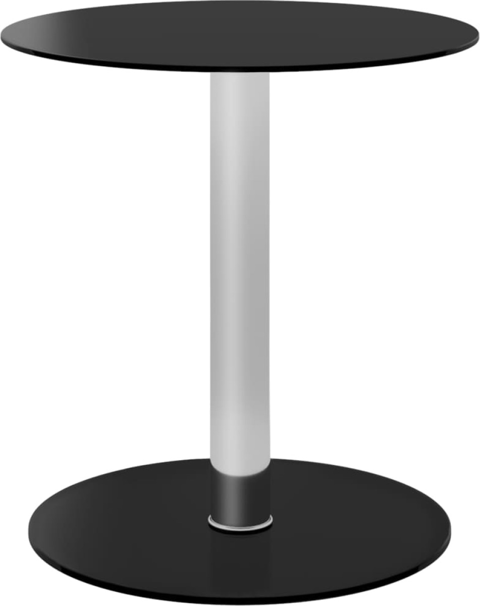VidaXL Salontafel 40 cm gehard glas zwart