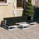 VidaXL 7-delige Loungeset met kussens massief grenenhout wit