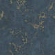 DUTCH WALLCOVERINGS Behang Marble blauw en goudkleurig