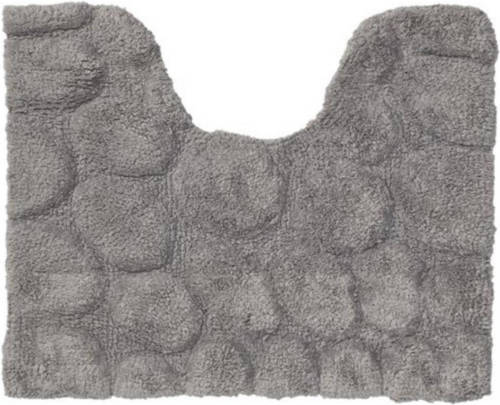 Sealskin Toiletmat Pebbles 50x60 cm katoen grijs