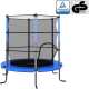 VidaXL Trampoline met veiligheidsnet rond 140x160 cm blauw