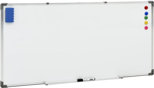 VidaXL Whiteboard magnetisch 110x60 cm staal wit