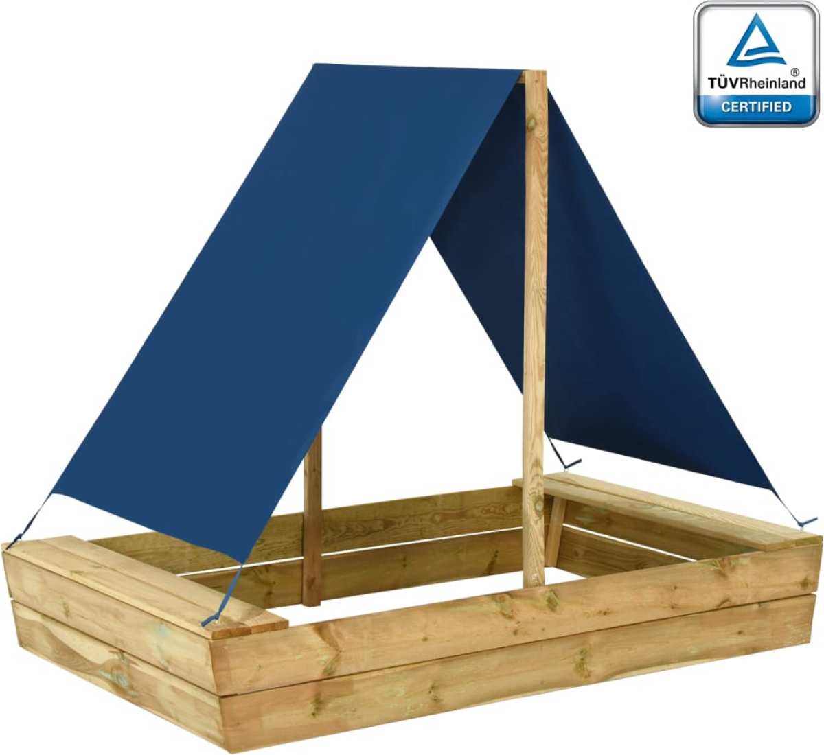 VidaXL Zandbak met dak 160x100x133 cm geïmpregneerd grenenhout