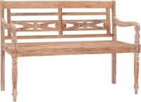 VidaXL Bankje Batavia 120 cm massief teakhout met whitewash afwerking